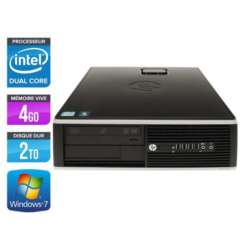 Unité centrale HP Elite 8200 SFF - Noir - Intel Pentium G840 / 2.80 GHz - RAM 4 Go - HDD 2 To - DVD - Gigabit Ethernet - Windows 7 Professionnel