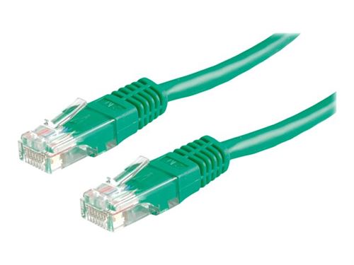 VALUE - Verbindingskabel - RJ-45 (M) naar RJ-45 (M) - 1 m - UTP - CAT 6 - gevormd, met strengen - groen