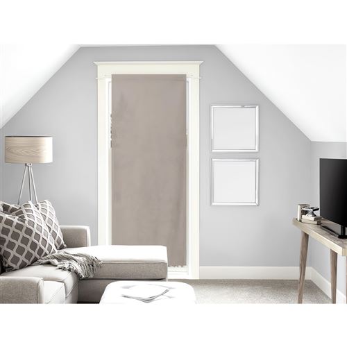 Voile pour porte fenêtre en coton 90x200 cm PANAMA taupe