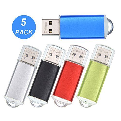 Datarm 5 Pièce Cles USB 2Go Lot de Clé USB Multicouleur Facile Désign USB 2.0 Flash Drive