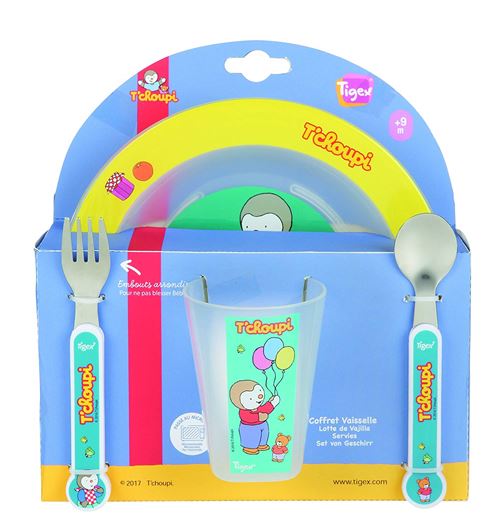 Tigex Tchoupi Coffret Vaisselle 3 Pièces