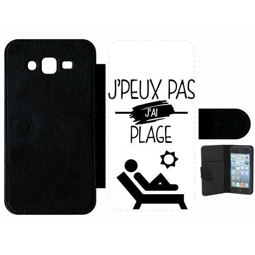 Etui à rabat samsung galaxy j7 j peux pas j ai plage 1
