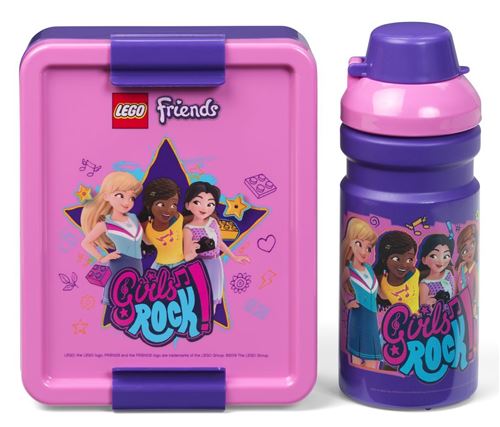 LEGO set de déjeuner Friends girls 17 x 13,5 cm pp rose/violet 2-pièces