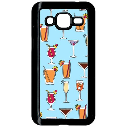 Coque Samsung Galaxy J2 Cocktail Fond Bleu