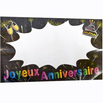 Grand Poster On Signe Tous Joyeux Anniversaire 65 Cm X 45 Cm Achat Prix Fnac