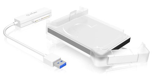 ICY BOX IB-AC703-U3 Boîtier pour Disque Dur 2,5 SATA USB 3.0 Blanc