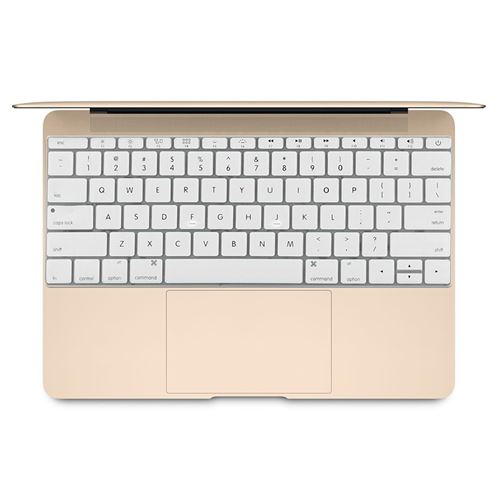 (#101) Soft 12 inch Silicone Keyboard Protective Cover Skin for new MacBook, American Version(White)