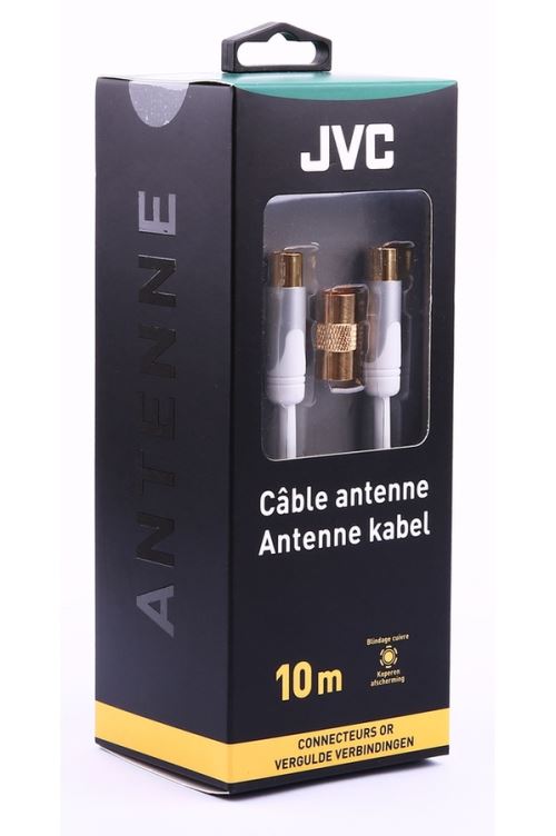 Câble antenne JVC 10 m Blanc Connecteurs Or