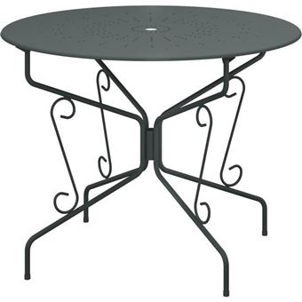 Table De Jardin Romantique En Fer Forge Avec Trou Central Pour