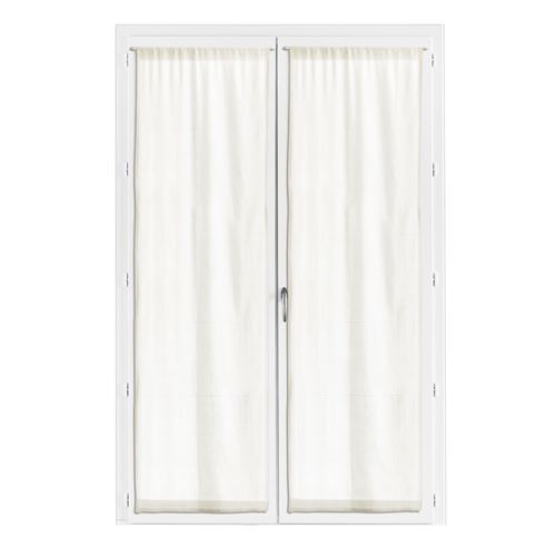 Lot de 2 Rideaux Voile Touch blanc 60 x 160 cm Les Ateliers du Linge