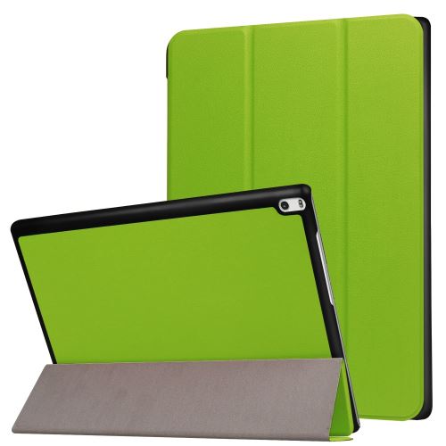 Etui en PU stand en trois volets vert pour votre Lenovo Tab 4 10 Plus