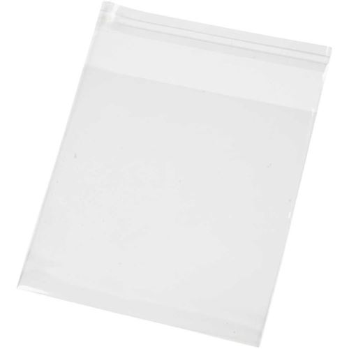 Sachets transparents plats à fermeture autocollante - 11 x 11,3 cm - 200 pcs