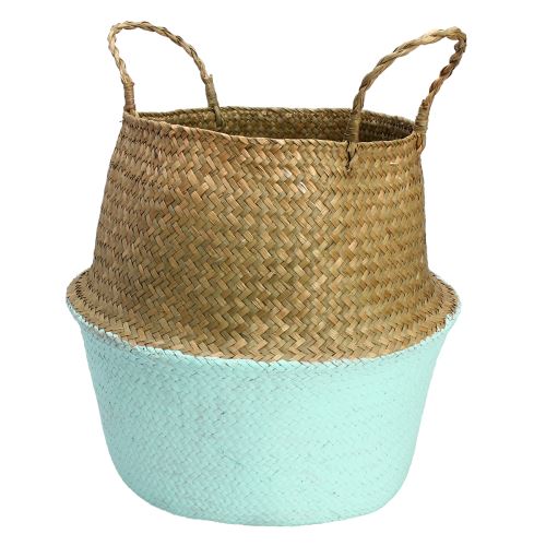 Seagrass Plant Pot Belly Storage Basket Shopping Bag Box 34 * 30cm
