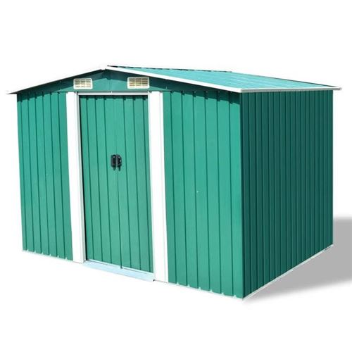 Abri de stockage pour jardin M&eacute;tal Vert 257 x 205 x 178 cm