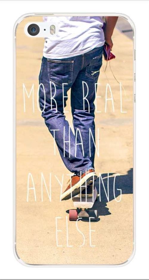 Coque en silicone imprimée compatible iPhone 5 iPhone 5S Real
