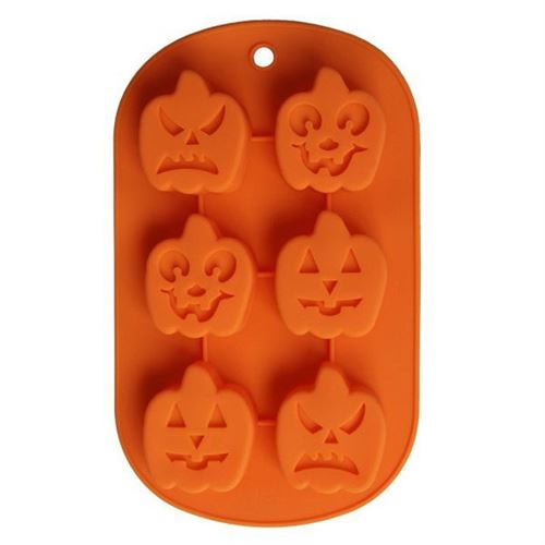 Plaque Moule Silicone Citrouille Multiples Glaçon Chocolat Pâtisserie Halloween - YONIS