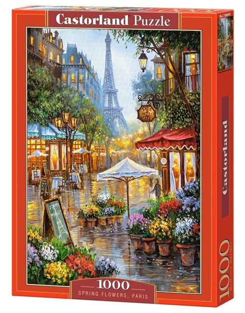 Puzzle Castorland - Fleurs de Printemps Paris, 1000 pièces