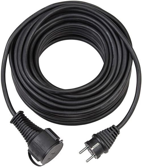 brennenstuhl Bremaxx AT-N05V3V3-F 3G1,5 - Rallonge de câble d'alimentation - CEE 7/4 (F) pour power CEE 7/7 (M) - CA 300/500 V - 15 m - noir - Autriche