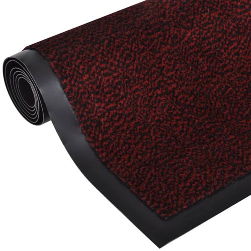 Tapis rectangulaire antidérapant 90 x 60 cm Rouge
