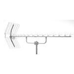 Antenne Parabole Acier 65 Cm + Trépied Réglable 180 Cm - Gain 36.5 DB - Pour Camping/Caravane