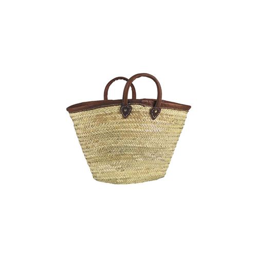 Aubry Gaspard - Panier de marché palmier et cuir