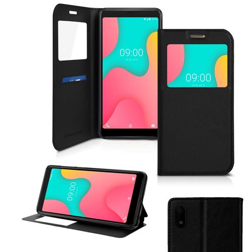 Etui de protection avec porte carte pour WIKO Y60 -Noir