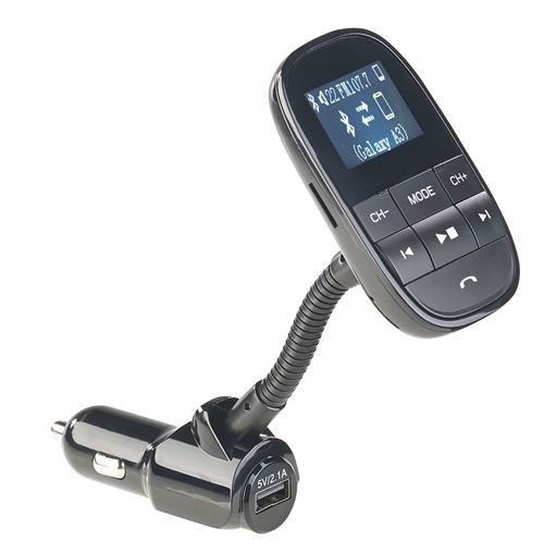 Transmetteur FM pour voiture avec fonction bluetooth et mains libres