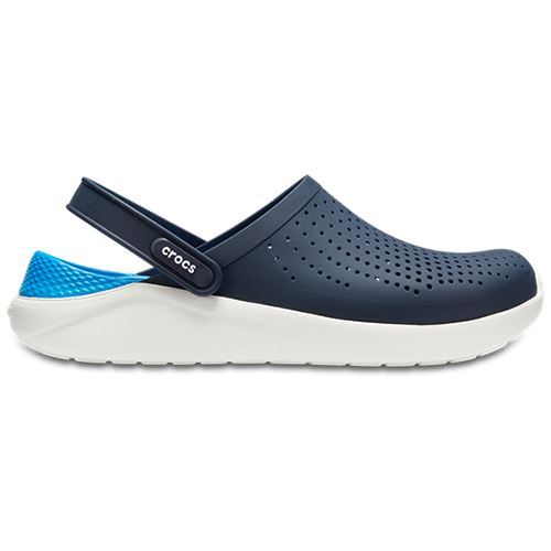 Crocs Lite Ride Relaxed Fit Clog Chaussures Sandales en Bleu Marine & Blanc 204592 462 [UK M8/W9 US M9/W11]