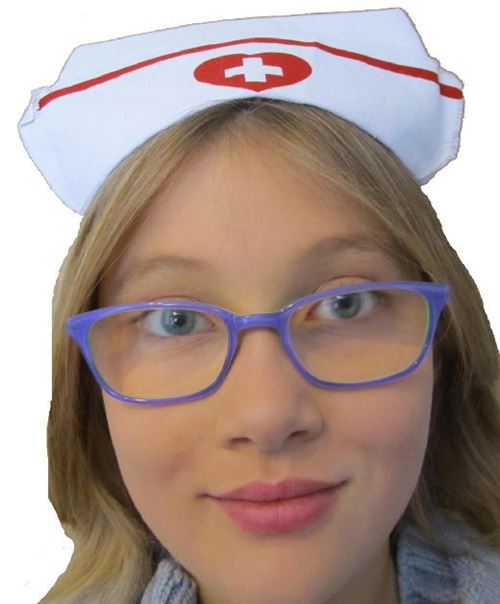 Coiffe infirmière 2/8 ans tissu