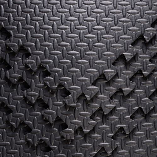20 Sur Ensemble De 12 Dalles Carrees Eva Tapis De Sol Sport Gymnastique Yoga Tapis Puzzle Antiderapant Mousse Noir 63 63cm Yoga Et Pilates Achat Prix Fnac