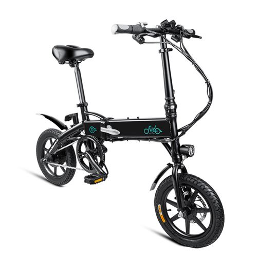Vélo électrique pliable FIIDO D1 Noir - Pliant, 14" , 250W, Batterie intégrée 10.4Ah