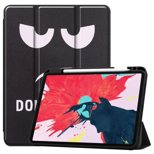 Etui en PU + TPU impression de motifs avec support tri-pliure ne me touche pas pour votre Apple iPad Pro 11 pouces (2020)
