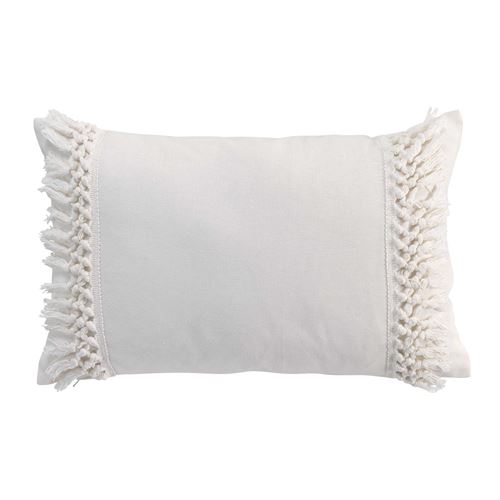 Coussin écru déhoussable 30x50 cm en coton Salma