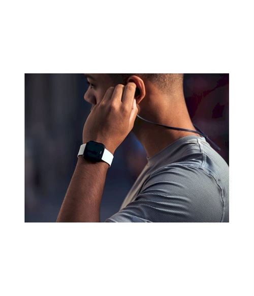 Fitbit Versa - Montres Connectées Forme, Sport et Bien-être : Plus de 4 Jours d'autonomie, Étanche, Suivi Fréquence Cardiaque, Noir/Blanc