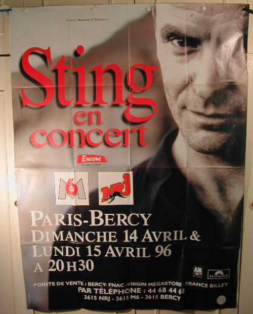 Sting - affiche pliée - 117x160 cm - AFFICHE / POSTER