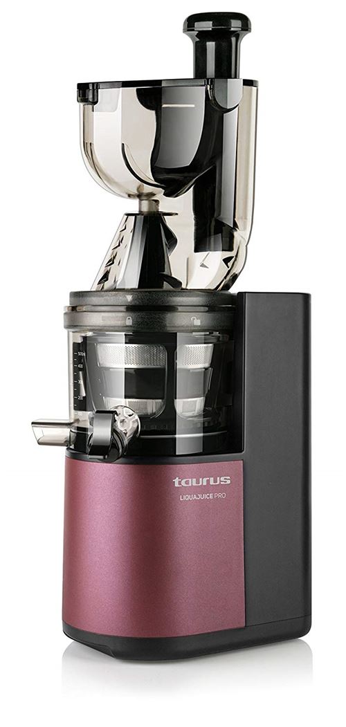 Taurus Liquajuice Pro – Centrifugeuse extraction à froid (200 W, 43 RPM, système anti-goutte, Couleur Rose