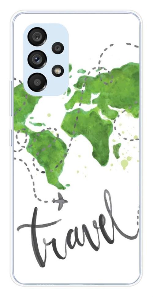 Coque en silicone imprimée compatible Samsung Galaxy A53 5G Map Travel