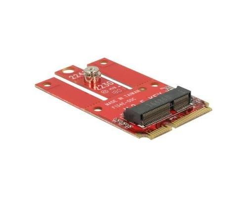 DeLOCK Mini PCIe > M.2 Key E slot Contrôleur de stockage M.2 1 Canal M.2 Card PCIe Mini Card
