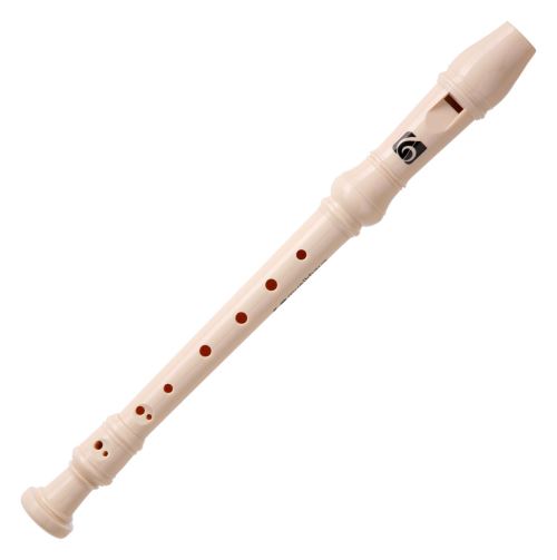 Kirstein Flûte à bec soprano (do), avec doigté allemande, avec trou de jeu double, beige