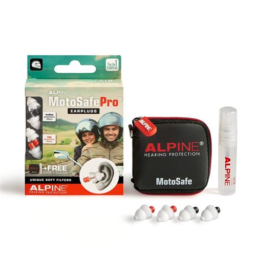 Alpine MotoSafe Pro - Bouchons d'oreilles uniques pour motocyclistes
