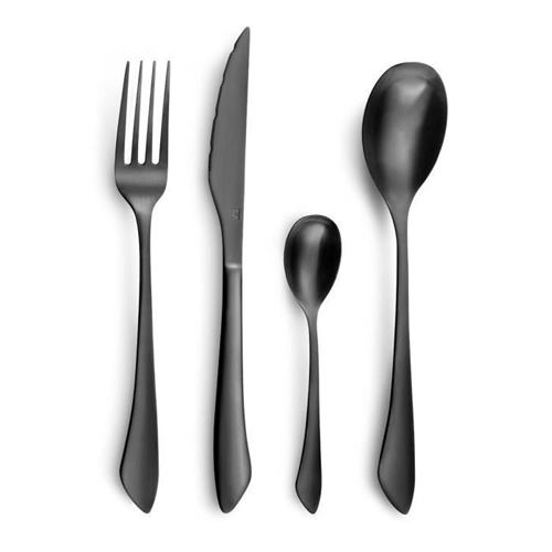Amefa coffret de 16 couverts acier inox - noir instinct