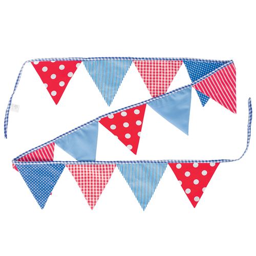 Drapeaux de coton bleu / rouge