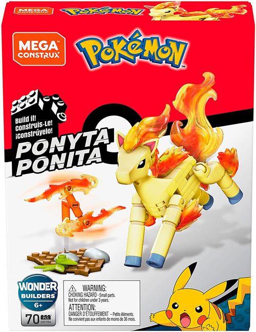 Mega Construx Pokémon - GKY86 - Figurine à construire Ponita + accessoires - 70pcs