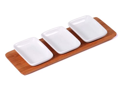 Mk bamboo birningham - set planchette apéretif (4 pces) mkb-28840