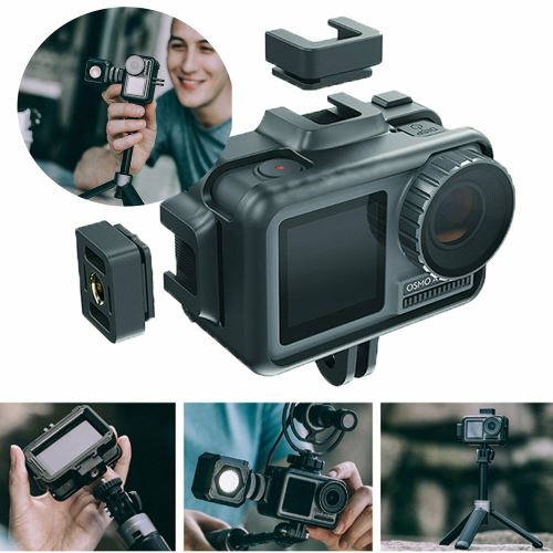 PGY Cage de protection Boîtier cadre boîtier interface universelle pour DJI Osmo action