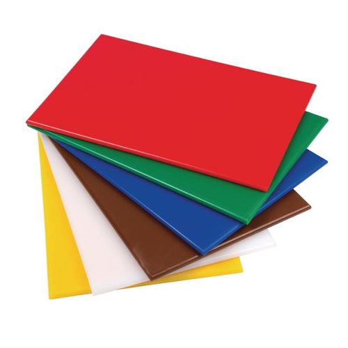 Planche à Découper Polyéthylène 450 x 300 mm Couleur Rouge - Hygiplas - Polyéthylène
