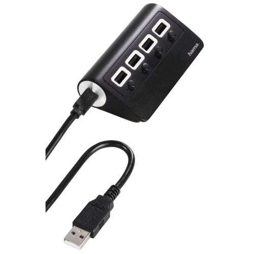 Hama Hub Usb-2.0 1:4bouton On/off, Alimenté Par Bus