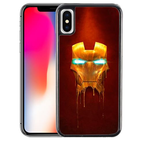 Coque pour iPhone XS iron man gold