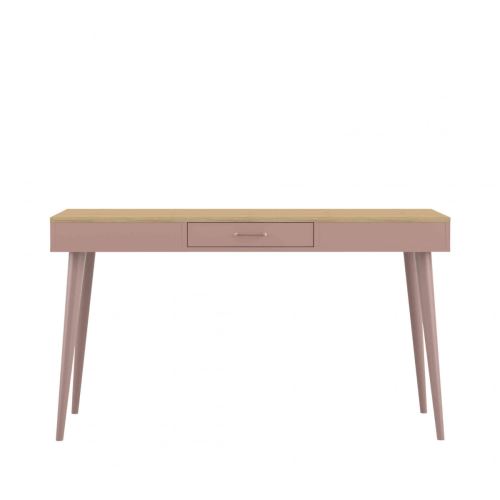 Bureau en bois rose avec tiroir central - BU6006