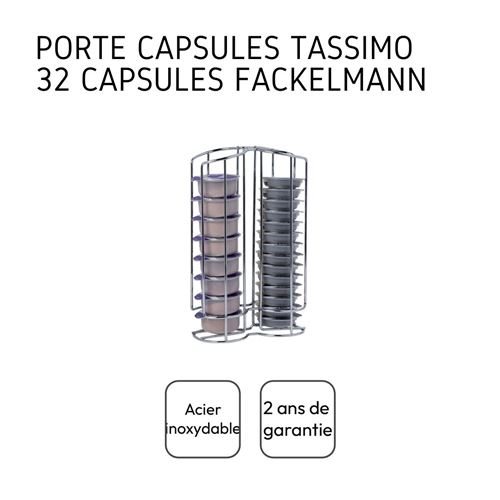 Porte capsules tassimo rotatif fackelmann petit déjeuner ref.42163